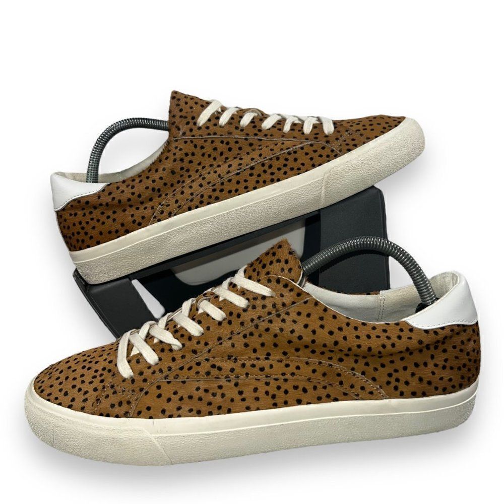 Madewell Sidewalk Low-Top Spotted Calf Hair Sneakers AA176‎ Women's 11